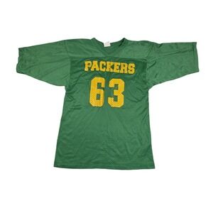 Vintage Jesco Green Bay Packers Mesh Football Jersey Green Yellow 63 Mens L